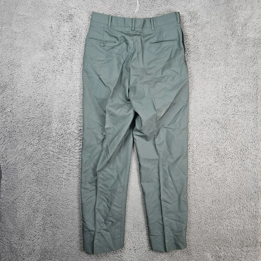Tennessee Mens Army Green AG-489 Wool Blend‎ Dress Trousers 33R 90s